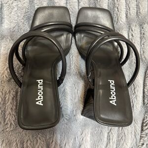 Abound Women's Black Strappy Heels